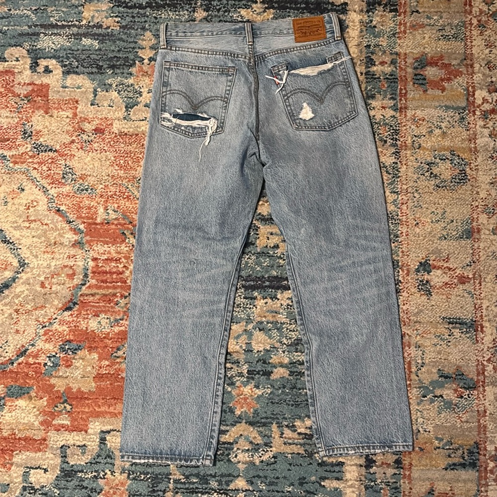 Levi's Straight Leg Light Blue Denim Jeans